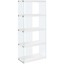 decovio 15692-wc doylestown white and clear bookcase