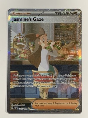 Pokemon TCG Jasmine's Gaze Full Art Holo Trainer Surging Sparks #245/191
