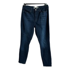 Levi  s Signature Blue Jeans Denim Womens Size 12 Mid Rise Skinny Dark Wash