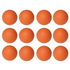 12pcs Flexible Practice Balls PU Golfballs Indoor Outdoor Training Ball (Orange)