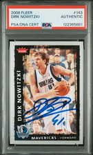 2008-09 Fleer #143 Dirk Nowitzki Dallas Mavericks AUTO Autograph PSA/DNA Auth