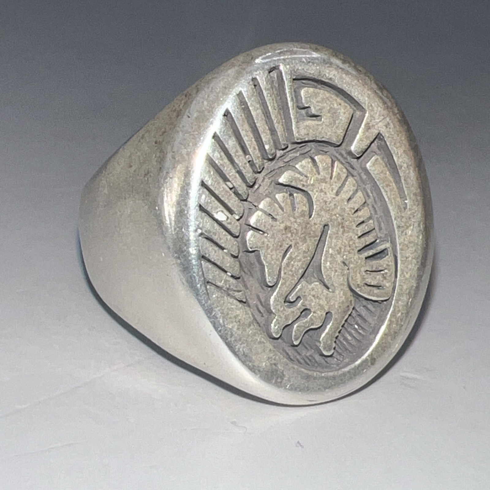 Native American Eagle Design Solid Sterling Signe… - image 2