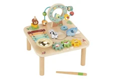 Montessori Wooden Activity Table Toy – Sensory Learning Play Center for Toddlers