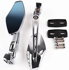 Xyzctem Universal Chrome Adjust Racing Sport Mirrors For Honda Cbr 600 1000 R...