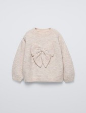 Zara Kids Beige Bow Sweater Size 6 Years
