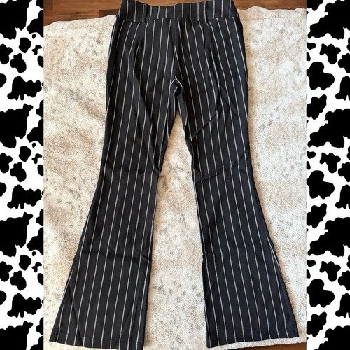 NOBO No Boundaries Juniors Millennium Flare Pants Pinstripe Size M (7-9) - Picture 4 of 4