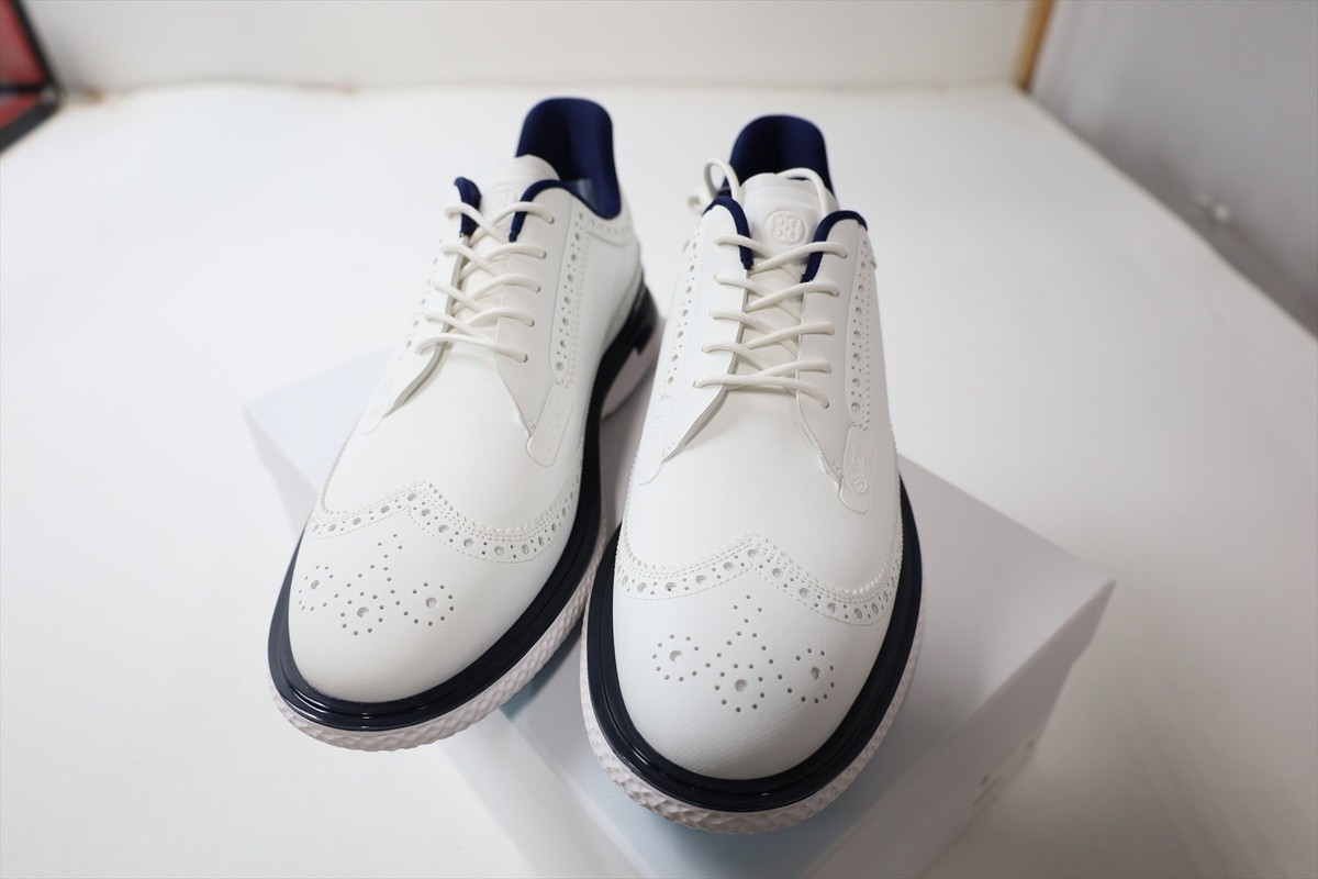 New G/FORE Golf GALLIVAN2R LONGWING Shoes Men 9 SNOW/TWILIGHT