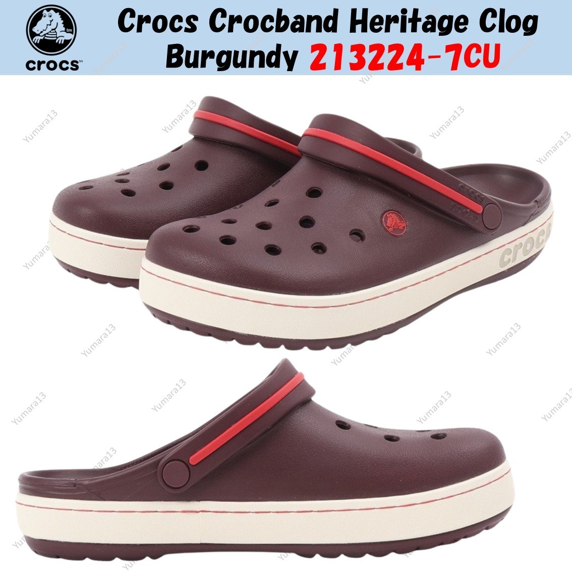 Crocs Crocband Heritage Clog Burgundy 213224-7CU Unisex Size | eBay