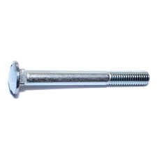 7/16"-14 x 4" Zinc Plated Grade 5 Steel Coarse Thread Carriage Bolts 25 pcs. 