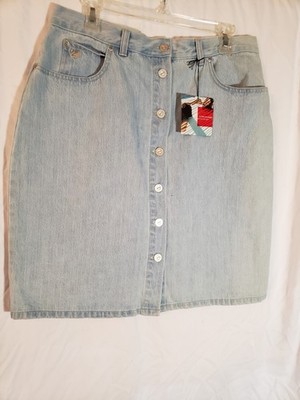 Women's Gloria Vanderbilt Jean Skirt Size 16 (H216)