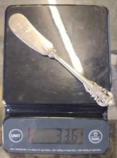 1941 Sterling Silver Wallace Grand Baroque Butter Spreader Flat Handle 33.6g  #7