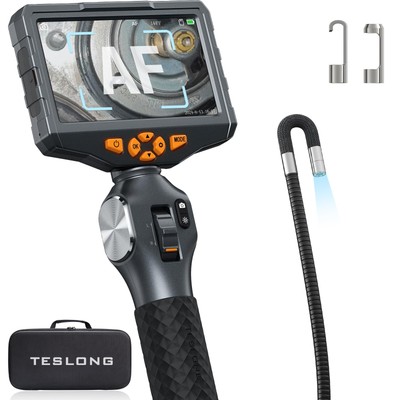 Articulating Borescope, Autofocus 5-inch IPS Industrial Endoscope Inspection ...
