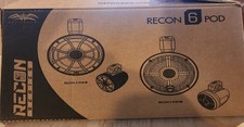 Wet Sounds RECON 6 POD-B Marine Speakers Black Pod Silver XS Grille RGB Tweeter