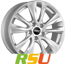 Oxxo Oberon 5 silver 7.5x17" ET41 LK5 112 ML 57.1 Alufelgen 17 Zoll