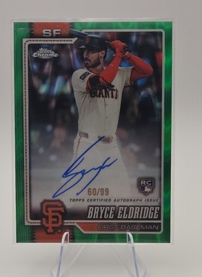 2026 TOPPS CHROME BRYCE ELDRIDGE RC AUTO GREEN RAYWAVE #/99 RC