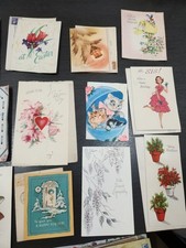 Vintage Lot Of 15 Mixed greeting cards.