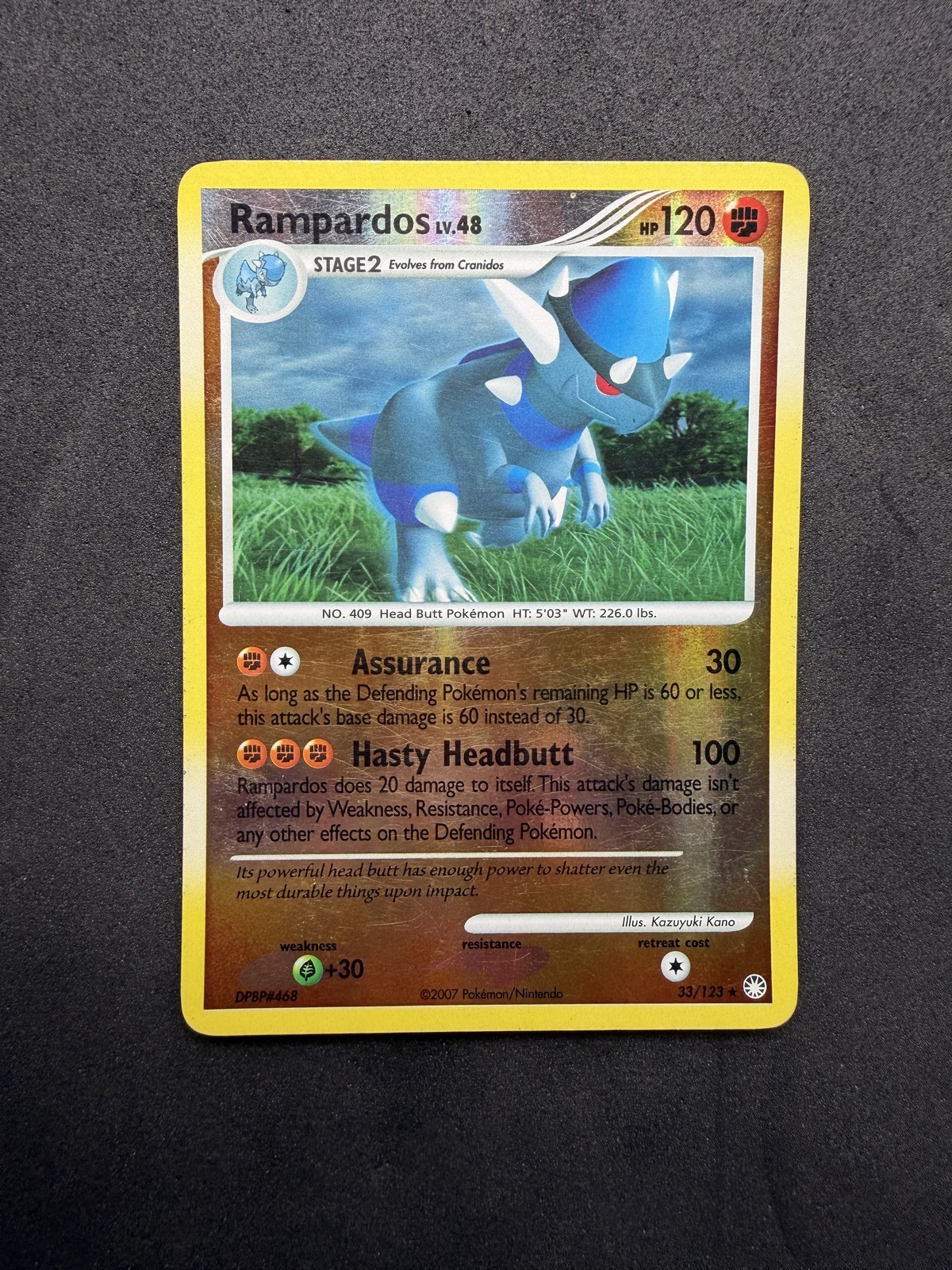 Rampardos 33/123 Reverse Holo Rare Mysterious Treasures Pokemon Card LP