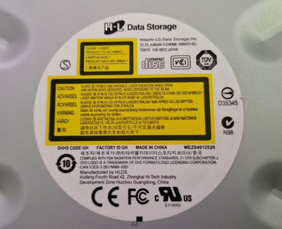 Laufwerk Brenner für Computer PC HITACHI-LG MEZ64812520 SATA CD DVD-RW 5.25''
