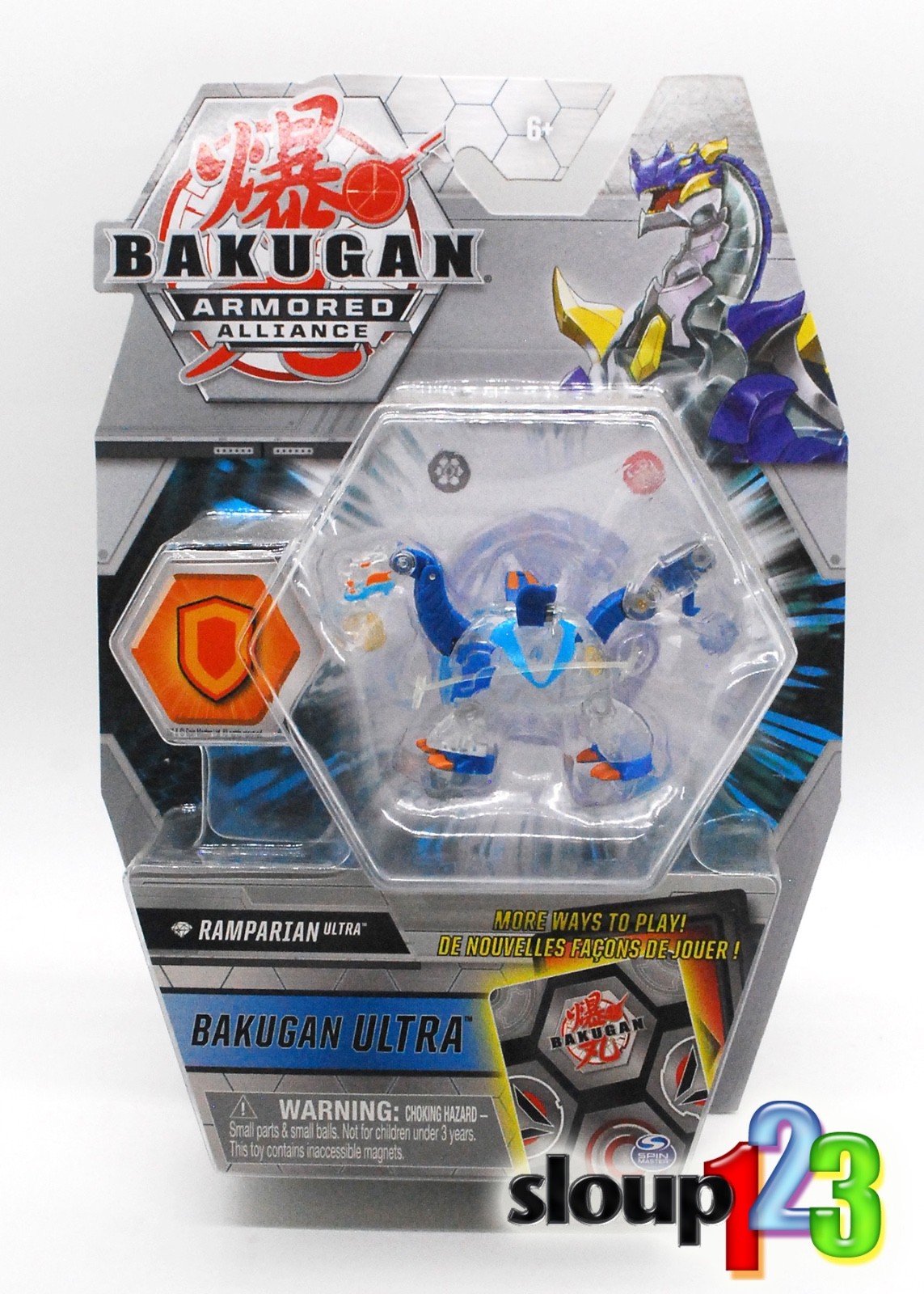 BAKUGAN DEKA - DIAMOND RAMPARIAN ULTRA - ARMORED ALLIANCE - SPINMASTER