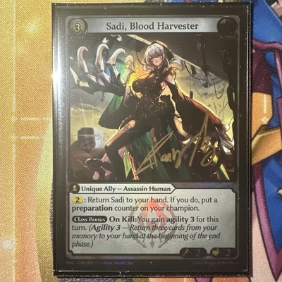 Grand Archive MRC 1st ed foil SR Artist signed Sadi, Blood