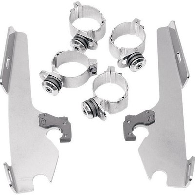 Memphis Shades MEK1929 Trigger-Lock Mount Kit for Batwing Fairing - Polished