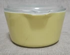Vintage PYREX 473- 1 Quart Casserole Baking Yellow Round Clear Lid #473-C USA