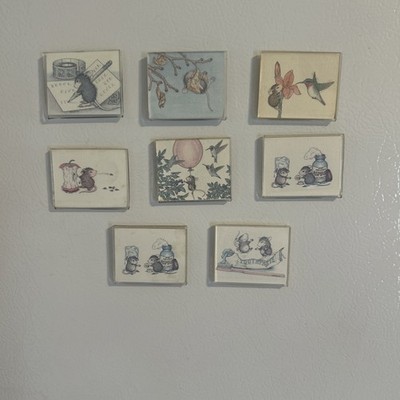House Mouse Designs Assorted Rectangular Magnets (8) Ellen Jareckie.  Vintage.