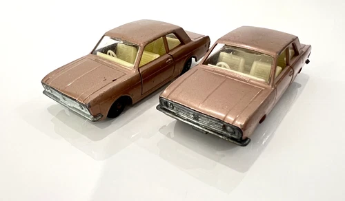 2 Vintage Matchbox Lesney FORD CORSAIR Diecast Cars No. 25