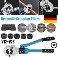 Presszange V Kontur &Oslash;12-32mm Set Presswerkzeug f&uuml;r Kupferrohr Edelstahlrohr DE