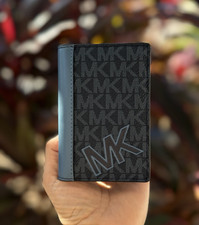 Michael Kors Cooper Folding Card Case Wallet MK Cornflower Multi