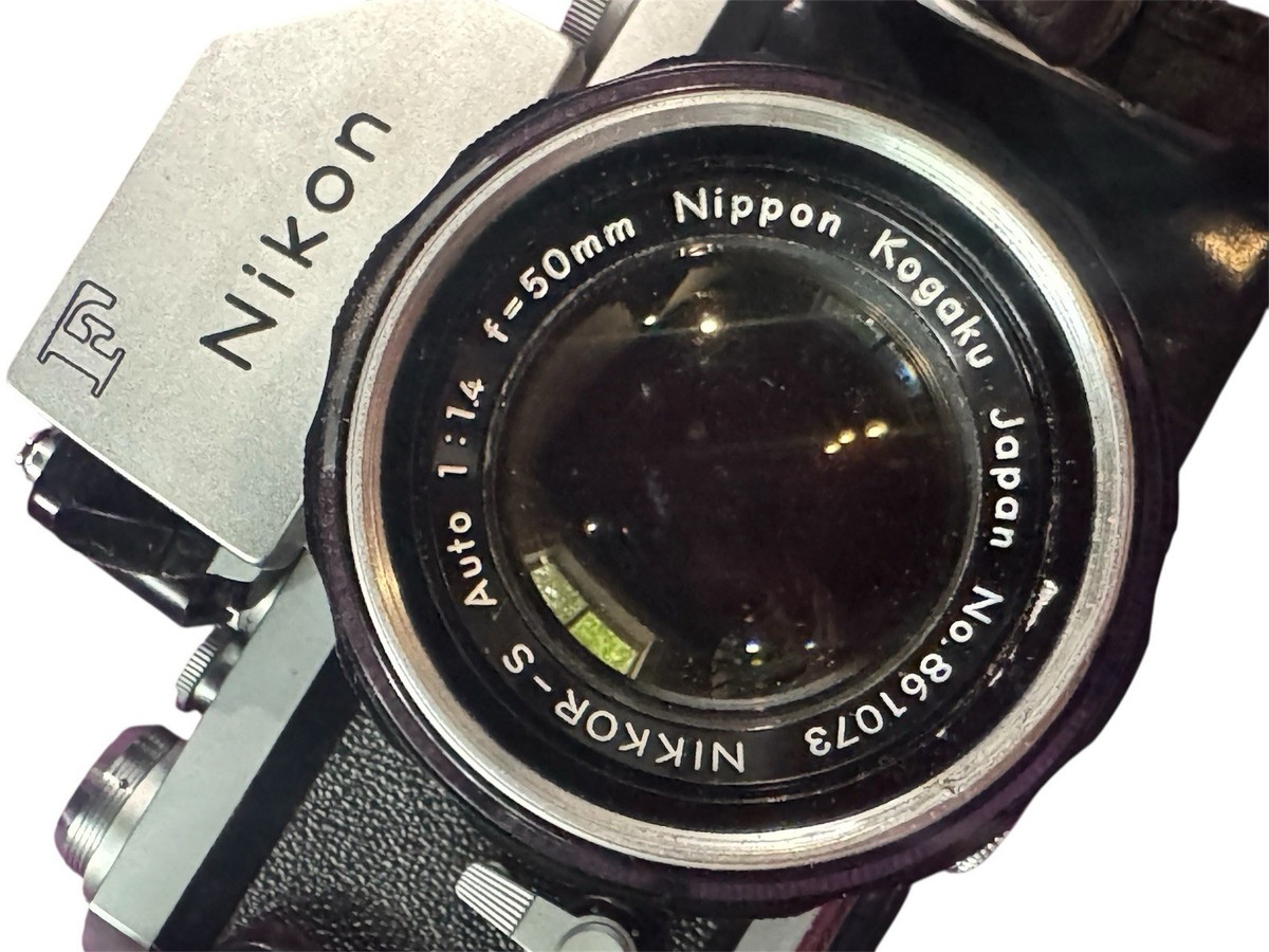 Vintage Nikon F 35mm SLR Film Camera with NIKKOR-S Auto 50mm f/1.4