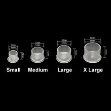 100,200,300,400,500,1000 Pcs Plastic Tattoo Ink Pigment Cups with Holder Caps