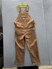 Liberty Men Overalls 42X32 Brown Duck Canvas Workwear Bib READ