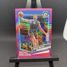 2023-24 Panini Donruss Optic Hyper Pink Prizm Jalen Duren #187 pistons