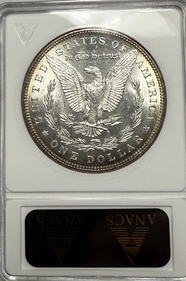 1885 Morgan Silver Dollar – ANACS MS64 – Bright Luster – Clean Reverse - Image 2 of 4