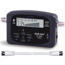 DUR-line SF 2500 Pro Satfinder - digitales Sat-Messgerät - inkl. F-Kabel & LCD