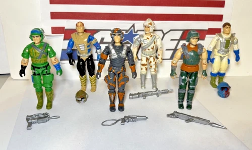 GI Joe BATTLE FORCE 2000 Lot of 6 *WITH ACCESSORIES! 1987 Vintage ARAH
