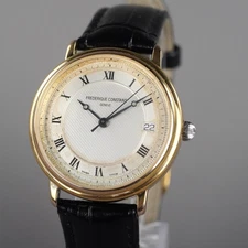 FREDERIQUE CONSTANT Men's Watch  Automatic Gold 35mm Vintage New Leather Band
