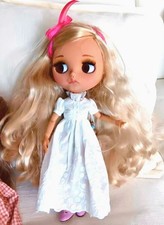 Bambola Blythe capelli biondi parte laterale BJD personalizzata viso opaco abbronzato articolato 12"" OOAK