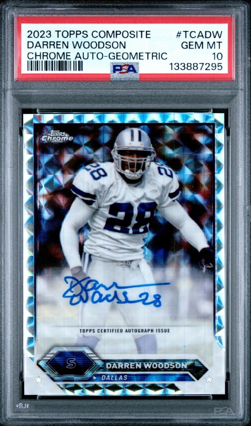 2023 Topps Composite Darren Woodson Chrome Autograph – Geometric parallel PSA 10