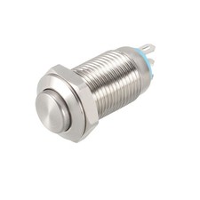 Momentary Metal Push Button Switch 10mm Dia 1NO 1NC COM DC 30V 0.1A 24x13.5mm