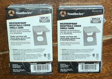 Lot of 2 Southwire GRAY Weatherproof Receptacle Cover Single Gang Duplex
