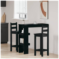 Wall bar table Black oak 102 x 45 x 103.5 cm Engineered wood shelf space-saving