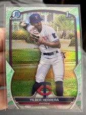 2023 Bowman #BCP-86 Yilber Herrera Chrome Prospects Lunar Glow Refractor Twins🔥