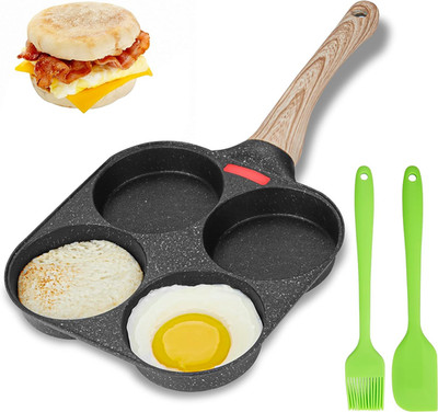 Egg Frying Pan 4-Cup Egg Pan Pancake Hamburger Nonstick Pan Egg Pancake Skillet