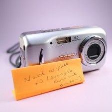 Olympus FE-120 6.0 MP Compact Digital Camera Silver Tested *Read*