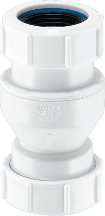 McAlpine In Line Vertical Non Return Valve with Inlet & Outlet for 19/23mm Pipe
