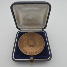 Lorioli Fratelli 1960 Bronze Medal Bergamo Citta dei Mille Garibaldi W/Box