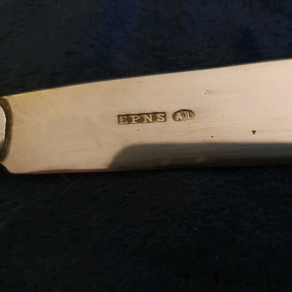Vintage Box Set of EPNS Fish Knives & Forks - with Sterling Silver Collars. - Image 3 of 4