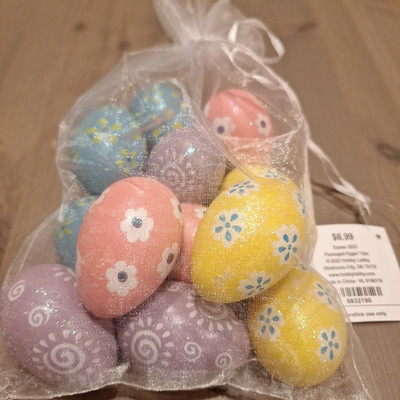 Package 12pc Easter Egg Decorations (Decorative Use Only)